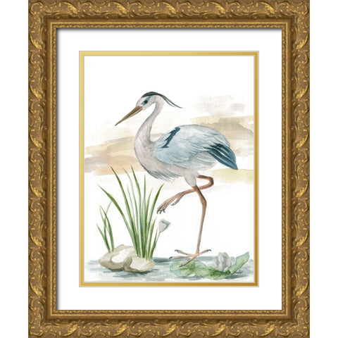 Spring Wander II Gold Ornate Wood Framed Art Print with Double Matting by Wang, Melissa