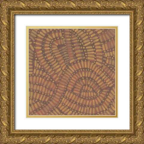 Woven Undulation I Gold Ornate Wood Framed Art Print with Double Matting by Wang, Melissa