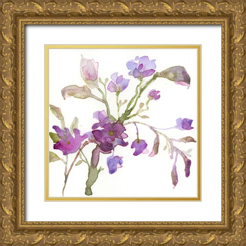 Blossoms and Roots I Gold Ornate Wood Framed Art Print with Double Matting by Quin, Marabeth