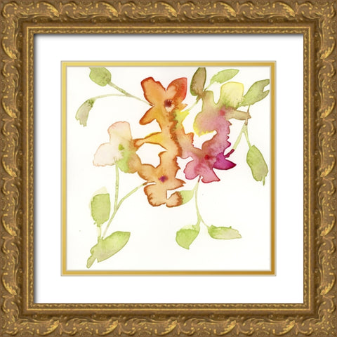 Blossoms and Roots IX Gold Ornate Wood Framed Art Print with Double Matting by Quin, Marabeth