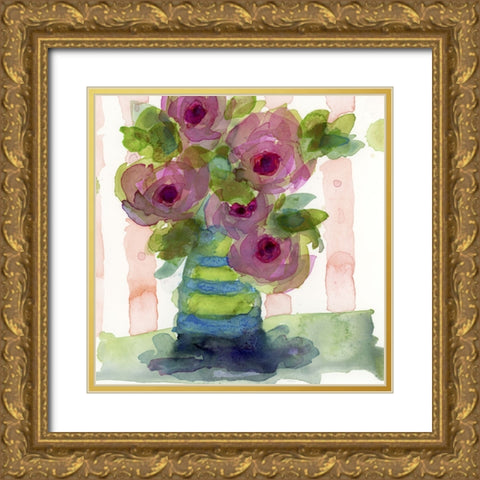 Bedside Bouquet I Gold Ornate Wood Framed Art Print with Double Matting by Quin, Marabeth