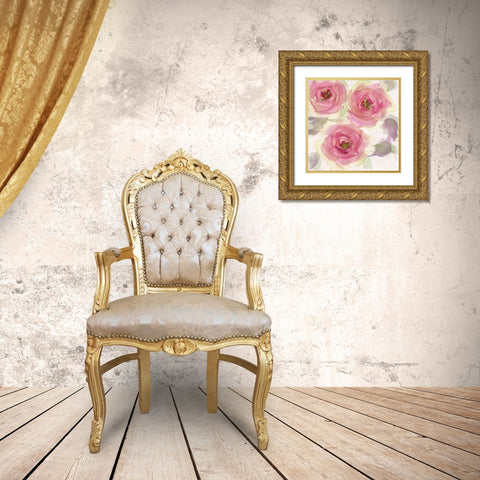 Autumn Blooms II Gold Ornate Wood Framed Art Print with Double Matting by Quin, Marabeth