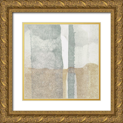 Tan Aria I Gold Ornate Wood Framed Art Print with Double Matting by Aryai, Sia