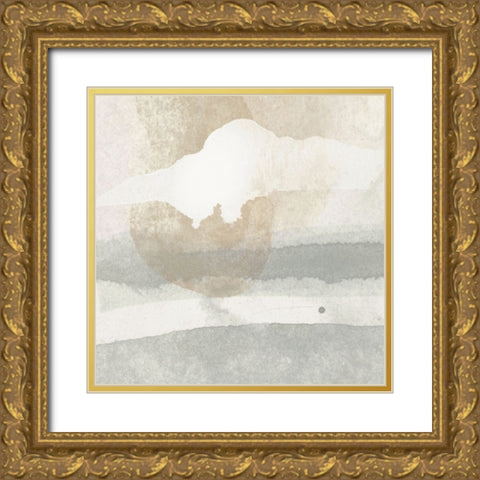 Tan Aria II Gold Ornate Wood Framed Art Print with Double Matting by Aryai, Sia