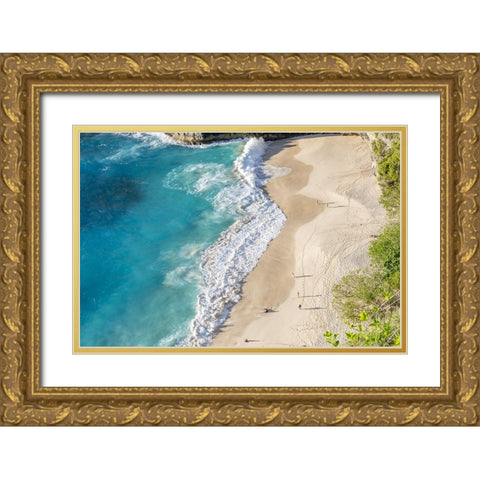 Nusa Penida Beach IV Gold Ornate Wood Framed Art Print with Double Matting by Silver, Richard