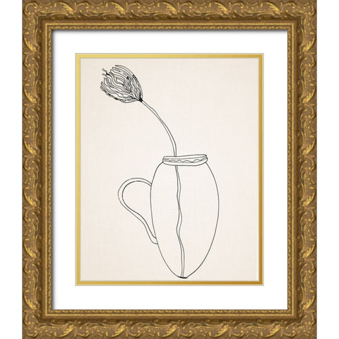 Fine Line II Gold Ornate Wood Framed Art Print with Double Matting by Smith, Karen