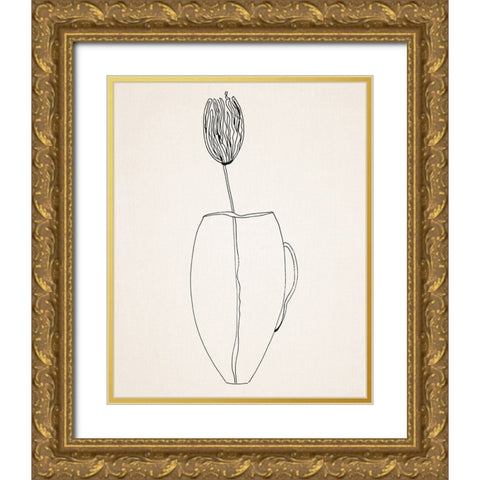 Fine Line III Gold Ornate Wood Framed Art Print with Double Matting by Smith, Karen