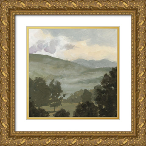 Valley Through the Trees I Gold Ornate Wood Framed Art Print with Double Matting by Barnes, Victoria