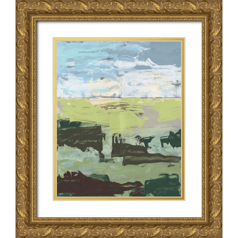Dream Field II Gold Ornate Wood Framed Art Print with Double Matting by Moore, Regina