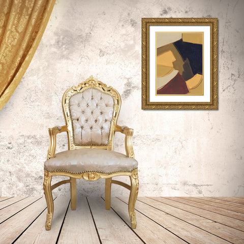Elude I Gold Ornate Wood Framed Art Print with Double Matting by Moore, Regina