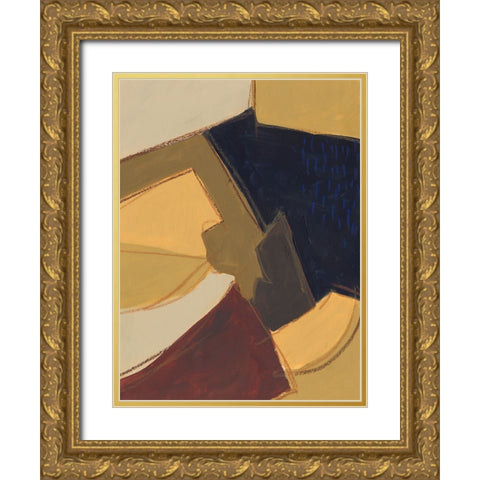 Elude I Gold Ornate Wood Framed Art Print with Double Matting by Moore, Regina