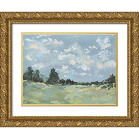 Lozana Landscape II Gold Ornate Wood Framed Art Print with Double Matting by Moore, Regina
