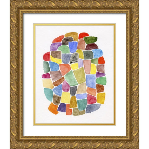 Cluster I Gold Ornate Wood Framed Art Print with Double Matting by Galapon, Nikki