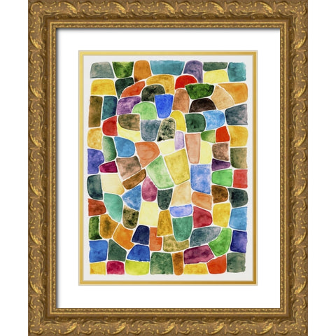 Colorful Walkways I Gold Ornate Wood Framed Art Print with Double Matting by Galapon, Nikki