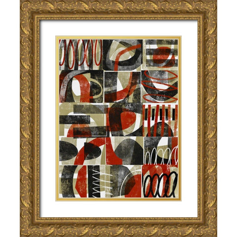 Compartment II Gold Ornate Wood Framed Art Print with Double Matting by Galapon, Nikki
