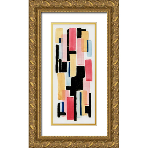 Primary Pastel I Gold Ornate Wood Framed Art Print with Double Matting by Galapon, Nikki