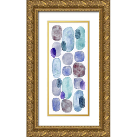 Violet Turquoise III Gold Ornate Wood Framed Art Print with Double Matting by Galapon, Nikki