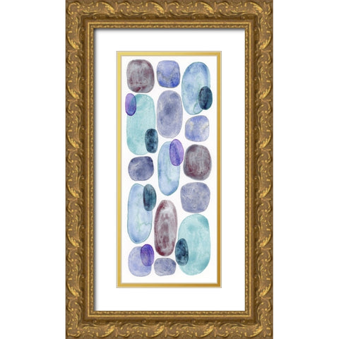 Violet Turquoise IV Gold Ornate Wood Framed Art Print with Double Matting by Galapon, Nikki