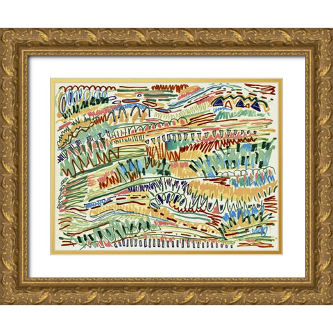 Marked Landscape Gold Ornate Wood Framed Art Print with Double Matting by Galapon, Nikki