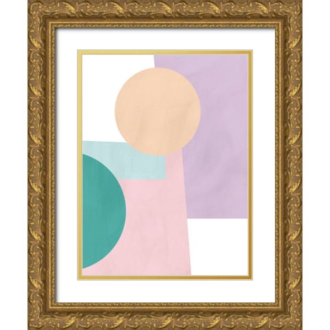 Paper Daydream I Gold Ornate Wood Framed Art Print with Double Matting by Vess, June Erica