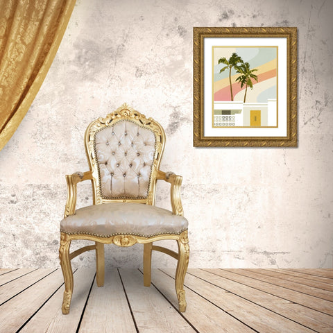 Palm Springs Paradise I Gold Ornate Wood Framed Art Print with Double Matting by Barnes, Victoria