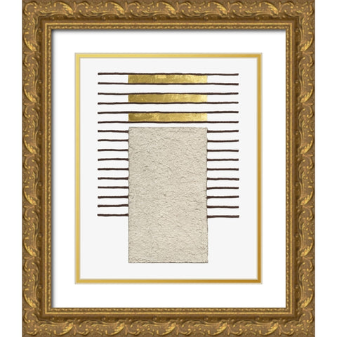 Monolithic Gold I Gold Ornate Wood Framed Art Print with Double Matting by Saunders, Alonzo