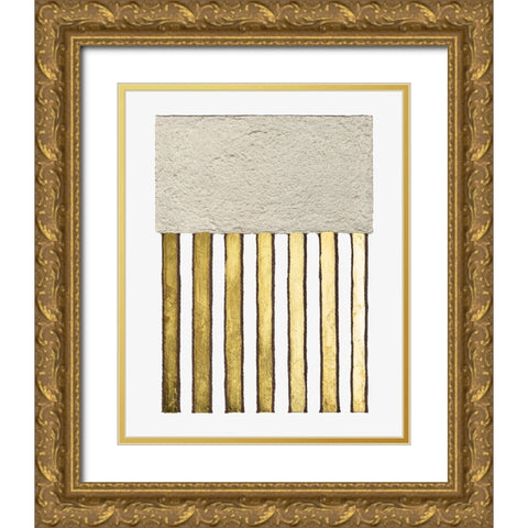Monolithic Gold II Gold Ornate Wood Framed Art Print with Double Matting by Saunders, Alonzo