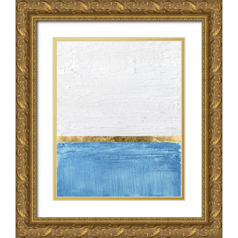 Embellished Gold Horizon II Gold Ornate Wood Framed Art Print with Double Matting by Saunders, Alonzo