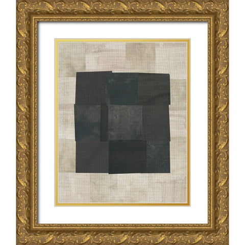 Floating Block I Gold Ornate Wood Framed Art Print with Double Matting by Vess, June Erica