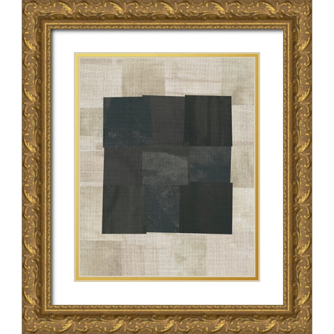 Floating Block II Gold Ornate Wood Framed Art Print with Double Matting by Vess, June Erica