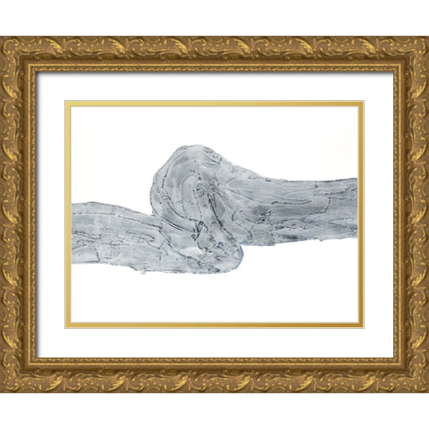 Indigo Streak I Gold Ornate Wood Framed Art Print with Double Matting by Willett, Michael
