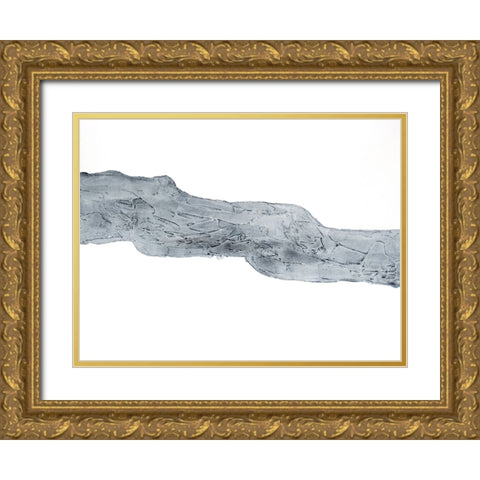 Indigo Streak II Gold Ornate Wood Framed Art Print with Double Matting by Willett, Michael