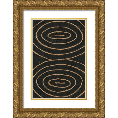 Linked In I Gold Ornate Wood Framed Art Print with Double Matting by Saunders, Alonzo