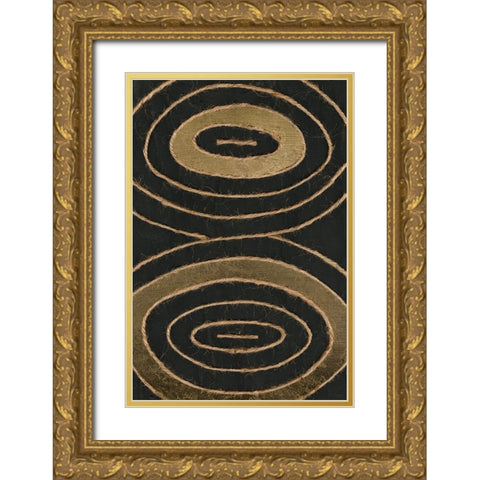 Linked In IV Gold Ornate Wood Framed Art Print with Double Matting by Saunders, Alonzo
