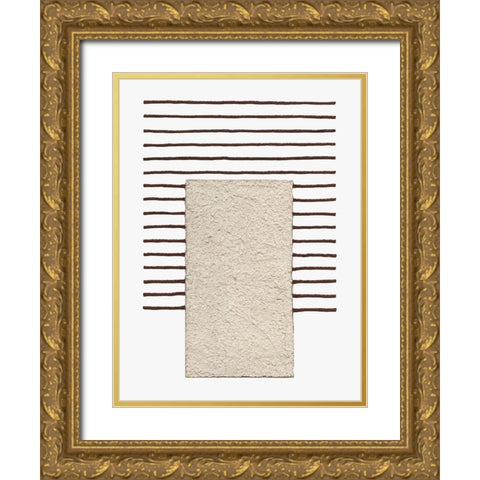 Monolithic  I Gold Ornate Wood Framed Art Print with Double Matting by Saunders, Alonzo