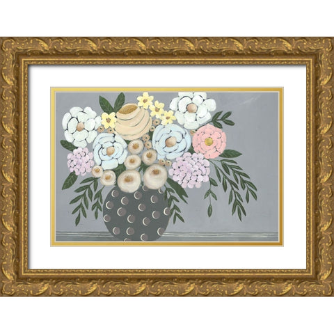 Venusta Flores II Gold Ornate Wood Framed Art Print with Double Matting by Moore, Regina