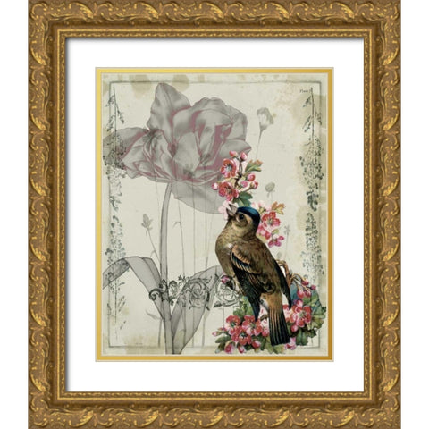 Mauve Melody II Gold Ornate Wood Framed Art Print with Double Matting by Goldberger, Jennifer