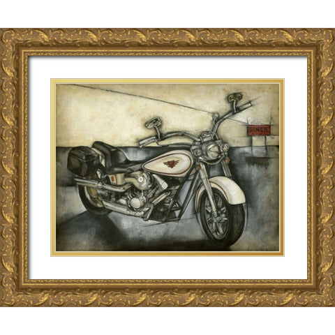 Motorcycle Memories I Gold Ornate Wood Framed Art Print with Double Matting by Goldberger, Jennifer