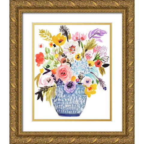 Sweet Arrangement III Gold Ornate Wood Framed Art Print with Double Matting by Fields, Karen