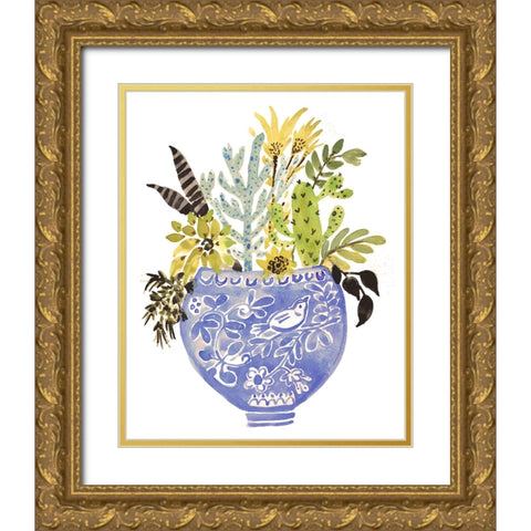 Sweet Arrangement IV Gold Ornate Wood Framed Art Print with Double Matting by Fields, Karen
