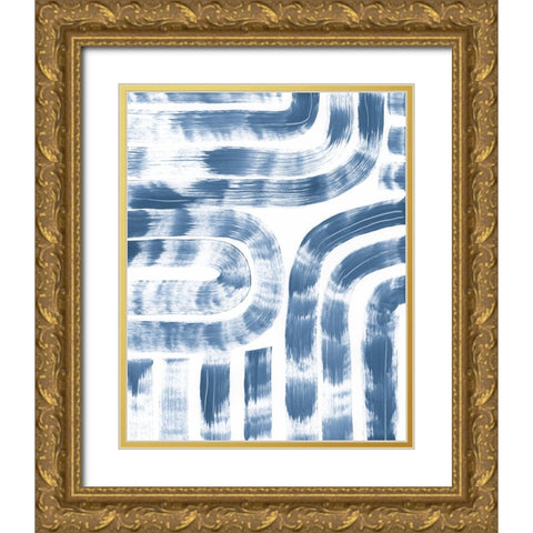 Dye Maze I Gold Ornate Wood Framed Art Print with Double Matting by Vess, June Erica