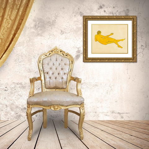 Sunshine Lounge I Gold Ornate Wood Framed Art Print with Double Matting by Popp, Grace