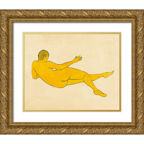 Sunshine Lounge I Gold Ornate Wood Framed Art Print with Double Matting by Popp, Grace