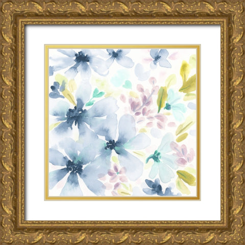 Primavera Petals I Gold Ornate Wood Framed Art Print with Double Matting by Vess, June Erica