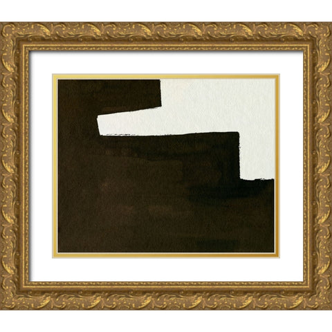 Slit I Gold Ornate Wood Framed Art Print with Double Matting by Wang, Melissa