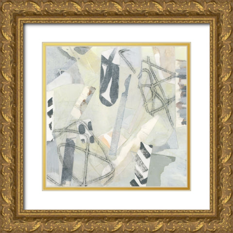 Micro Flotsam I Gold Ornate Wood Framed Art Print with Double Matting by Vess, June Erica