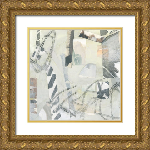 Micro Flotsam II Gold Ornate Wood Framed Art Print with Double Matting by Vess, June Erica