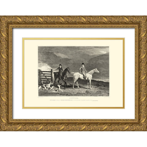 Custom Hunter Gold Ornate Wood Framed Art Print with Double Matting by Scott, John