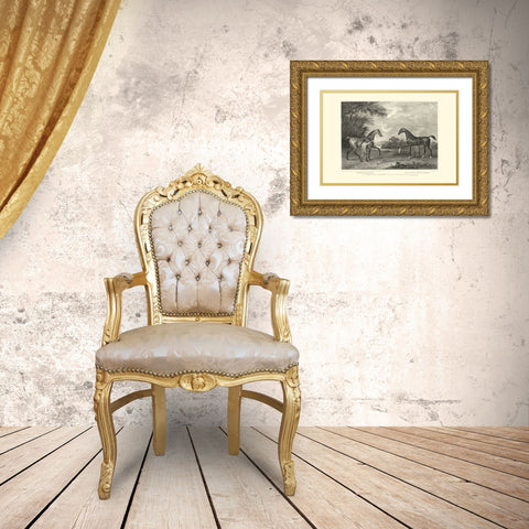 Custom King Herod And Flying Childers Gold Ornate Wood Framed Art Print with Double Matting by Scott, John