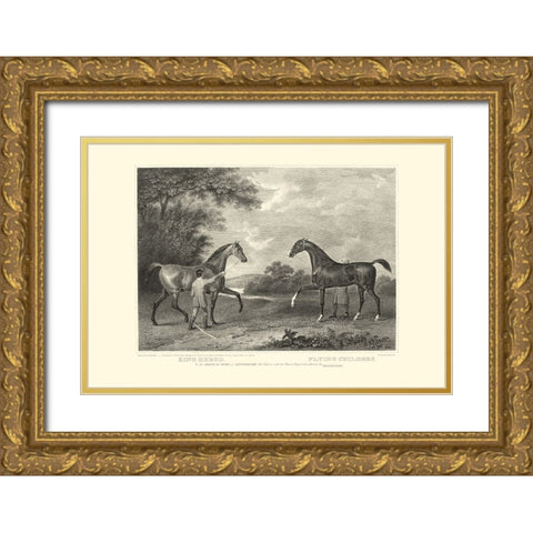 Custom King Herod And Flying Childers Gold Ornate Wood Framed Art Print with Double Matting by Scott, John